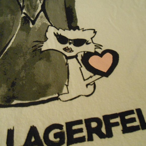 Karl Lagerfeld Tee (Bust 18-1/2") - Picture 3 of 5
